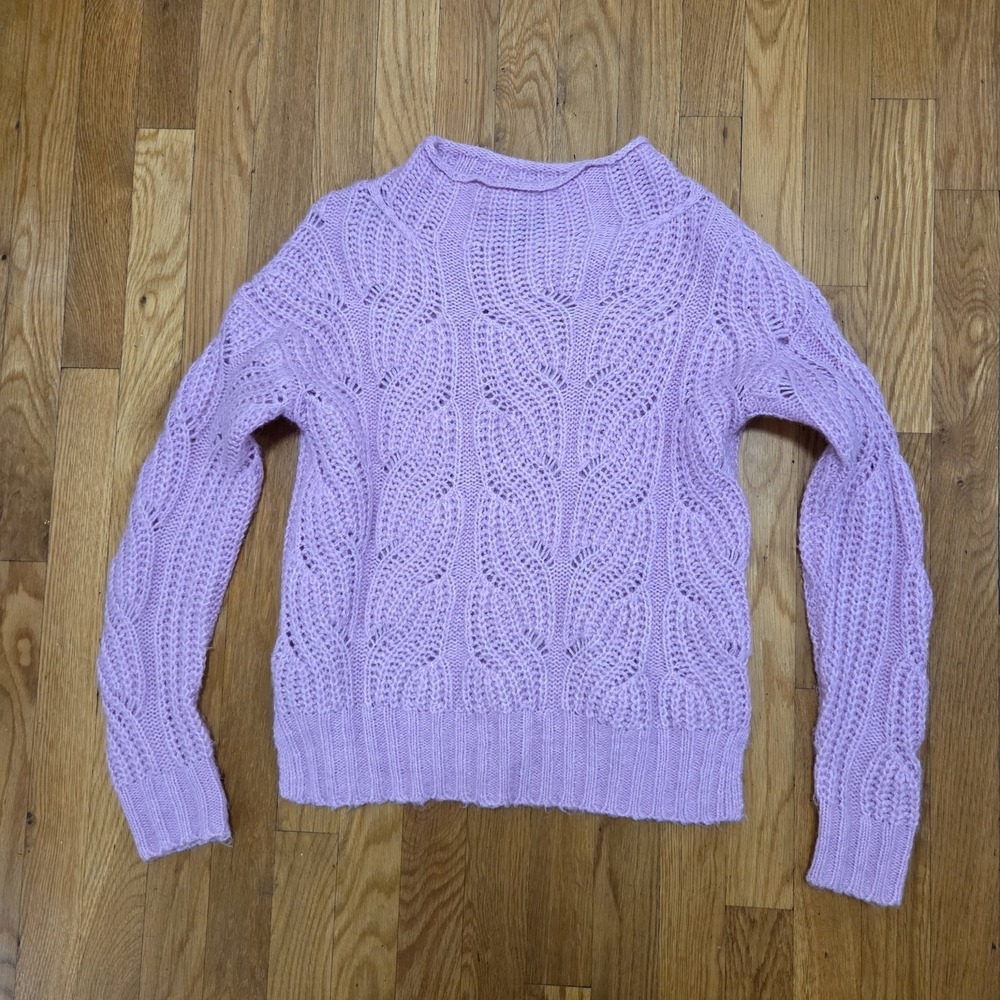 J Crew‎ Women's Pink Loose Knit Pullover Layering Casual Everyday Sweater XXS